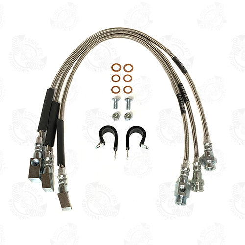 80-96 Ford Bronco Front and Rear Extended Stainless Brake Line Kit