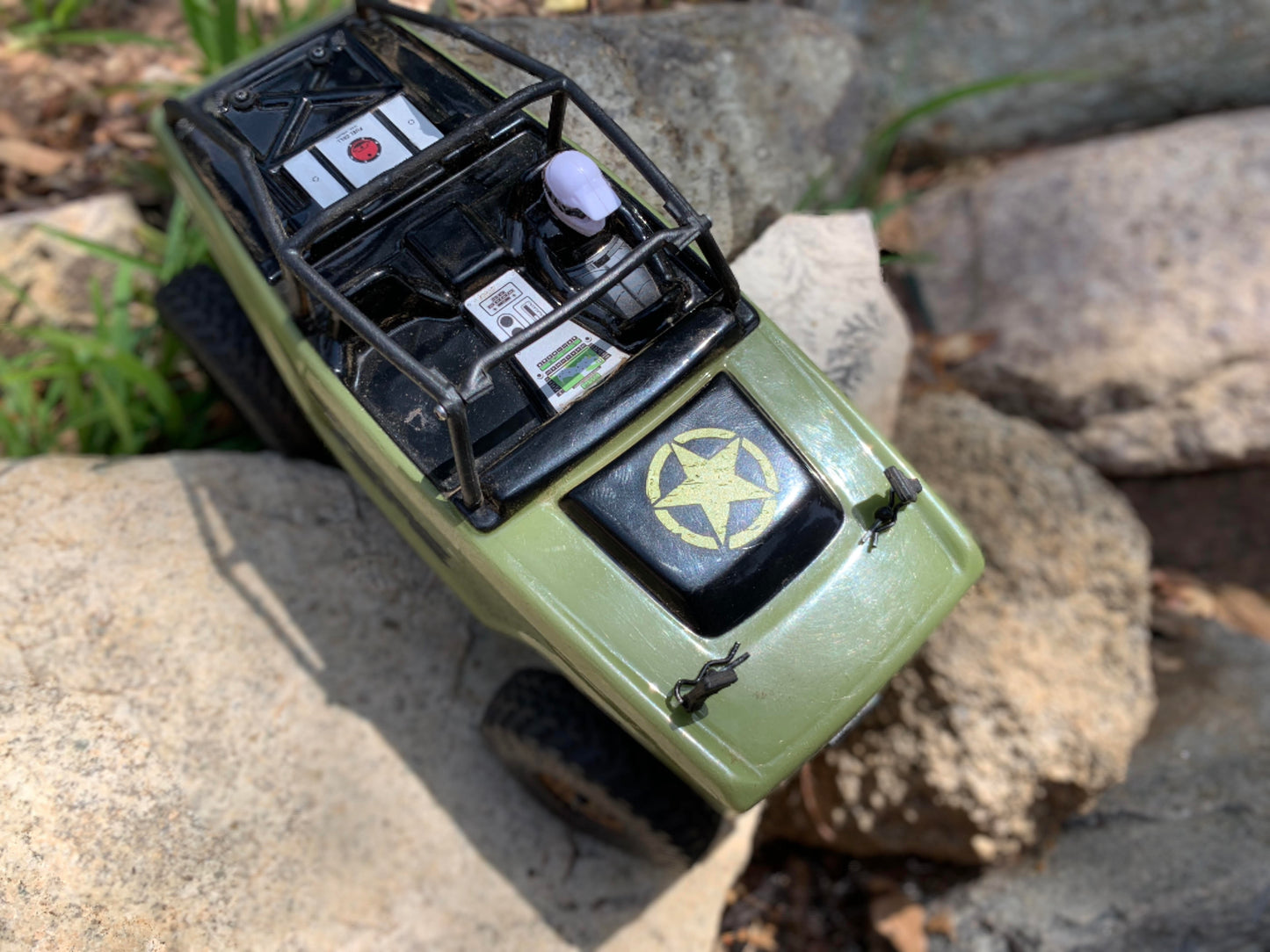 Axial SCX24 Deadbolt Militry Style Star Hood Decal