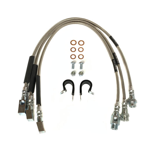 80-96 Ford Bronco Front and Rear Extended Stainless Brake Line Kit