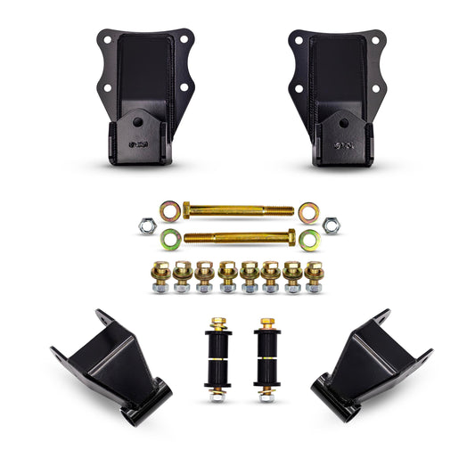 80-96 Ford Bronco Fabricated Shackle Hanger and Extended Shackle Combo