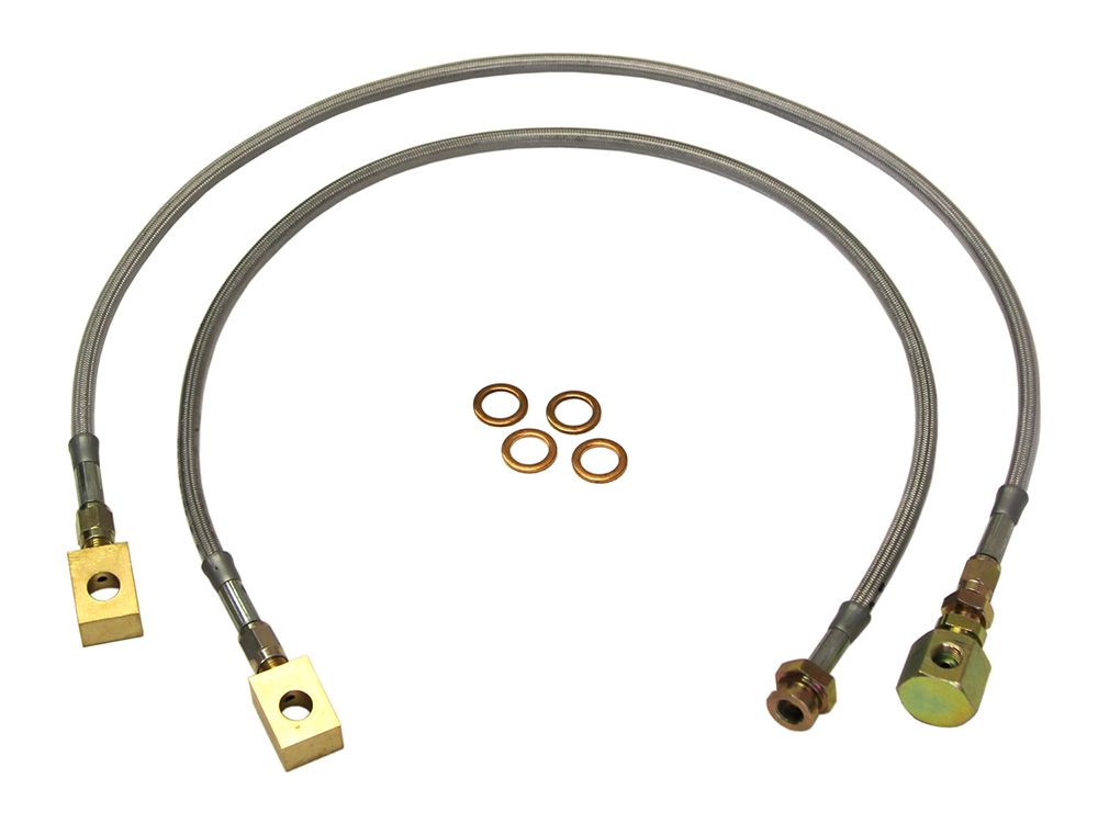 91-94 4x4 -Extended Stainless Steel Brake Lines - Front & Rear